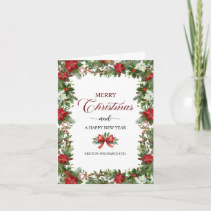 Carte de vœux de Noël Merci Logo d'entreprise  