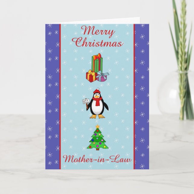 Carte de voeux de Noël Mère en droit (Devant)