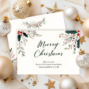 Carte de vœux de Noël Merry & Bright