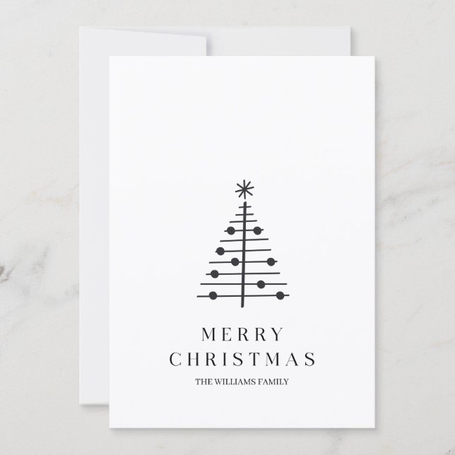 Carte de vœux de Noël minimaliste (Devant)