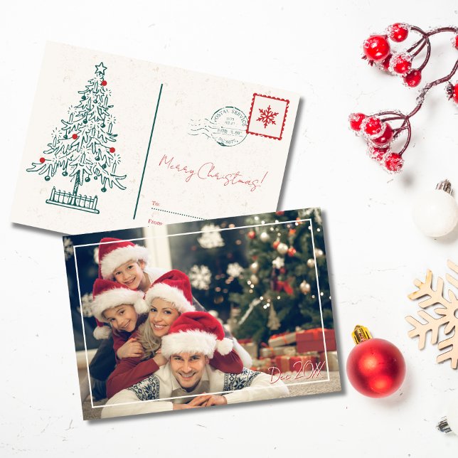 Carte de vœux de Noël moderne avec photo  (Créateur téléchargé)