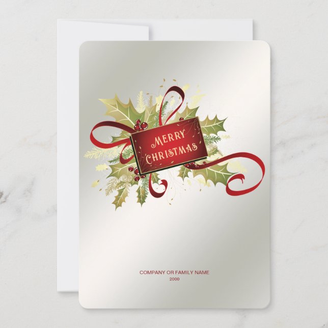 Carte de vœux de Noël moderne rouge (Devant)