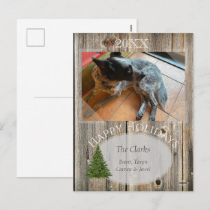 Carte de vœux de Noël Naturaliste Rustique HAMbyWG