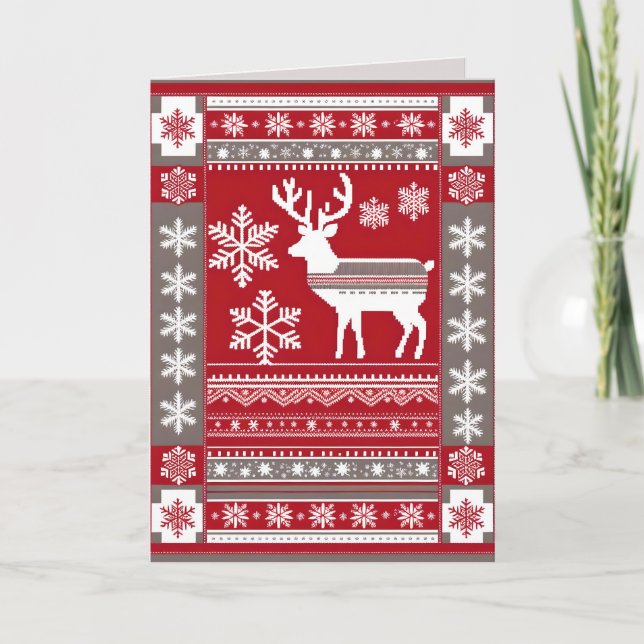 carte de voeux de Noël nordique (Devant)