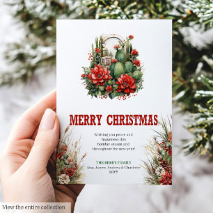 Carte de vœux de Noël numérique savane rustique
