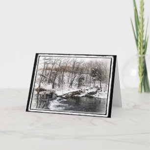 Carte de vœux de Noël Old Mill Race Christmas Seas