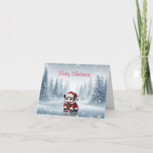 Carte de voeux de Noël Opossum