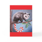 Carte de vœux de Noël Opossum de Noël