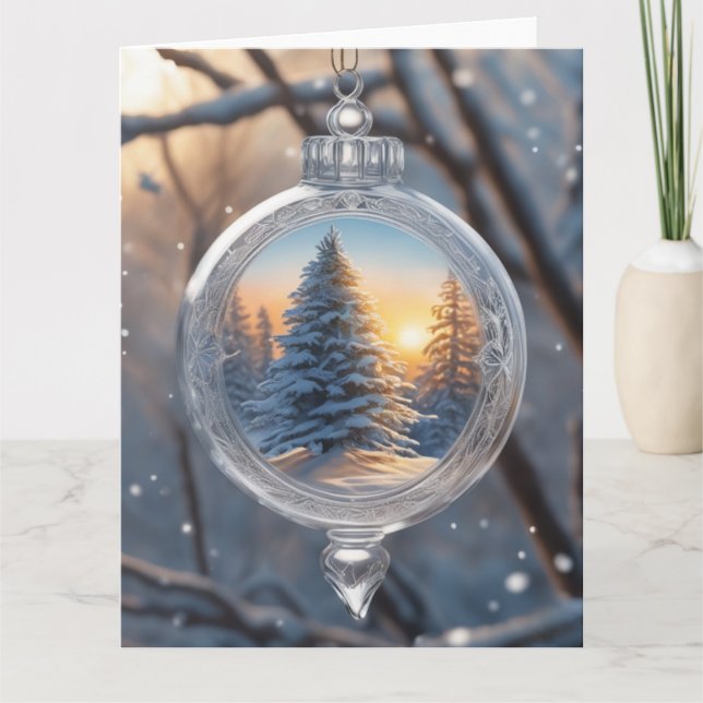 Carte de voeux de Noël Ornament Crystal (Devant)