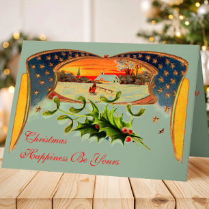 Carte de voeux de Noël patriotique WWI