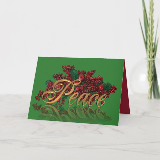 Carte de voeux de Noël PEACE (Devant)