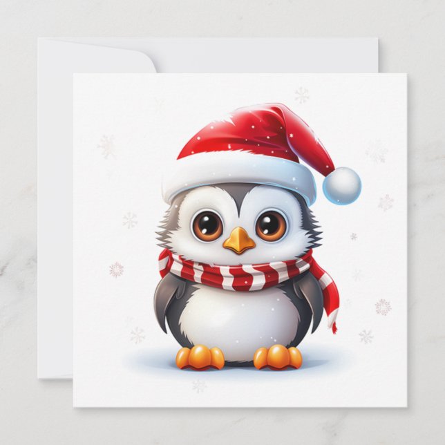 Carte de voeux de Noël Penguin (Devant)