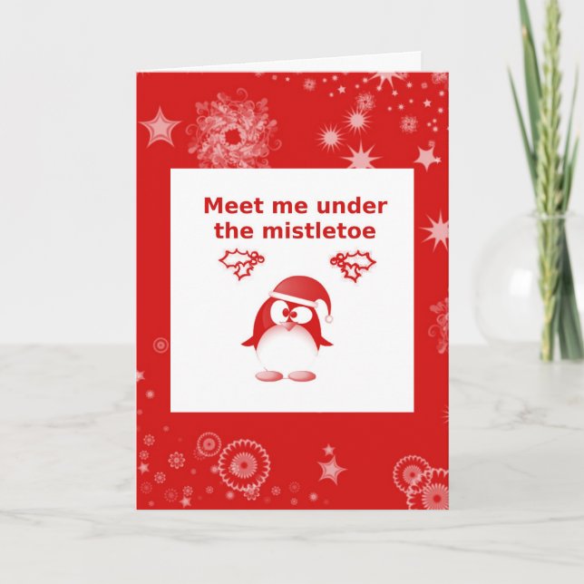Carte de voeux de Noël Penguin (Devant)