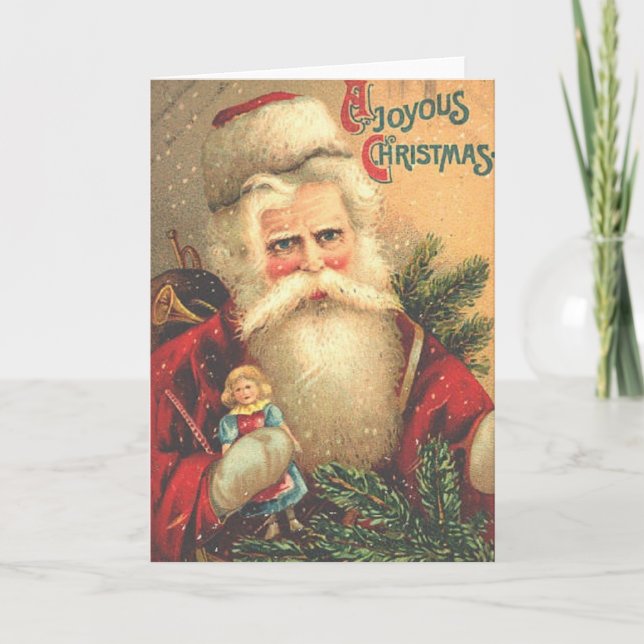 Carte de voeux de Noël Père Noël de Victoria (Devant)
