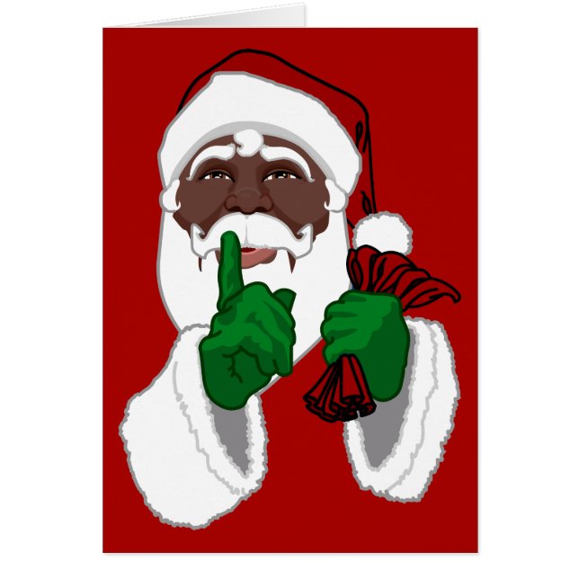 Carte de voeux de Noël personnalisée Black Père No (Devant)