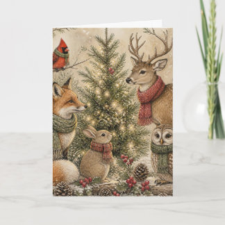 Carte de vœux de Noël personnalisée pour les anima