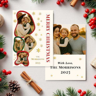 Carte de vœux de Noël photo Budget Organic Frame