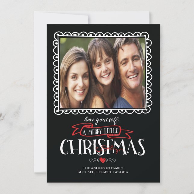 Carte de vœux de Noël photo "Joyeux Noël" (Devant)