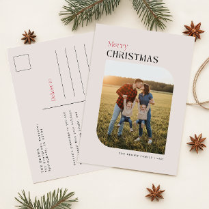 Carte de vœux de Noël photo minimale