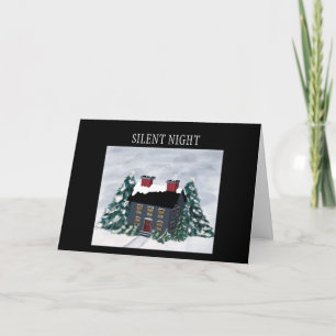 Carte de voeux de Noël Plié de nuit silencieuse