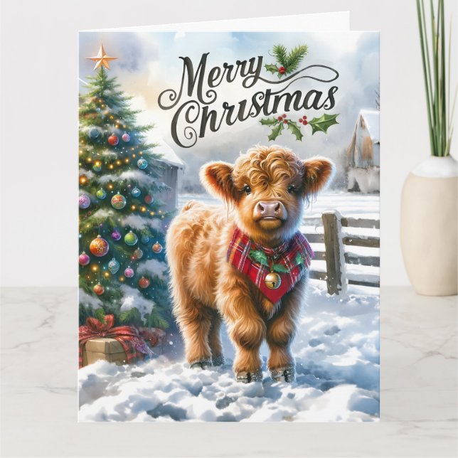Carte de voeux de Noël pliée (Devant)
