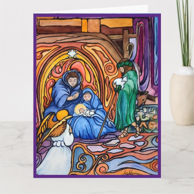 Carte de voeux de Noël pliée (Devant)