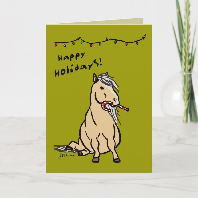 Carte de voeux de Noël Pony Holiday (Devant)