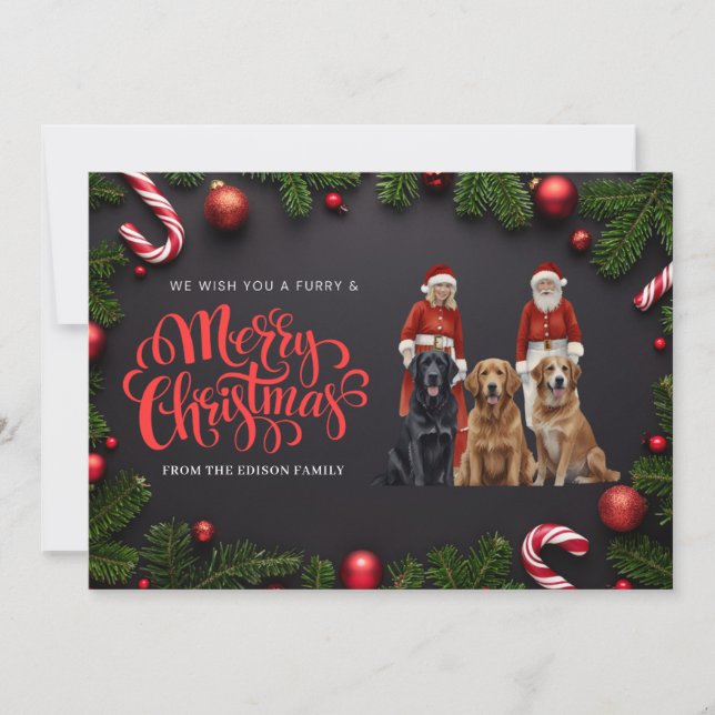 Carte de voeux de Noël pour animaux de compagnie p (Devant)