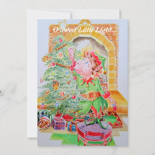 Carte de vœux de Noël pour enfants. (Devant)