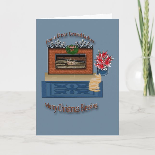 Carte de voeux de Noël pour grand-père (Devant)