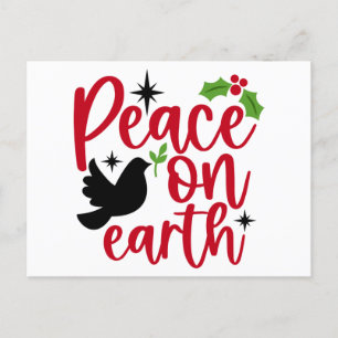 Carte de vœux de Noël pour la paix sur Terre