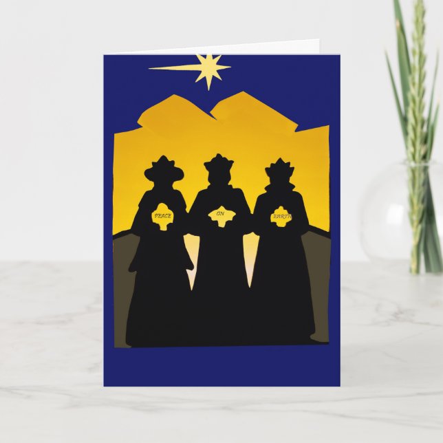 Carte de voeux de Noël pour les hommes sages (Devant)