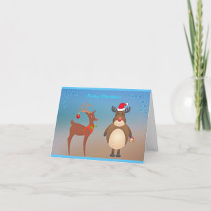 Carte de voeux de Noël pour Reindeer