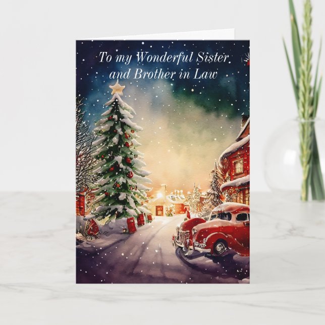 Carte de vœux de Noël pour sœur et beau-frère (Devant)