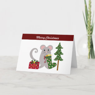 Carte de vœux de Noël pour souris