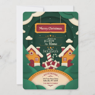 Carte de voeux de Noël pour une nouvelle maison