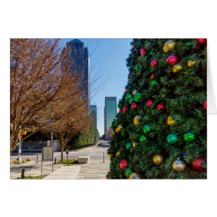 Carte de vœux de Noël près de l'arbre de Noël de D
