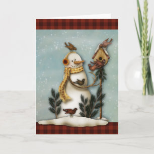Carte de voeux de Noël primitive
