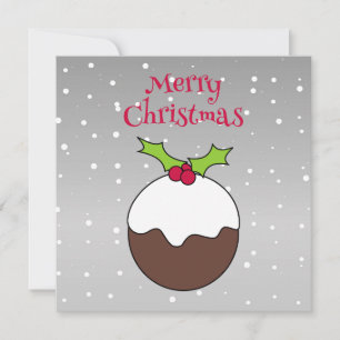 Carte de voeux de Noël Pudding