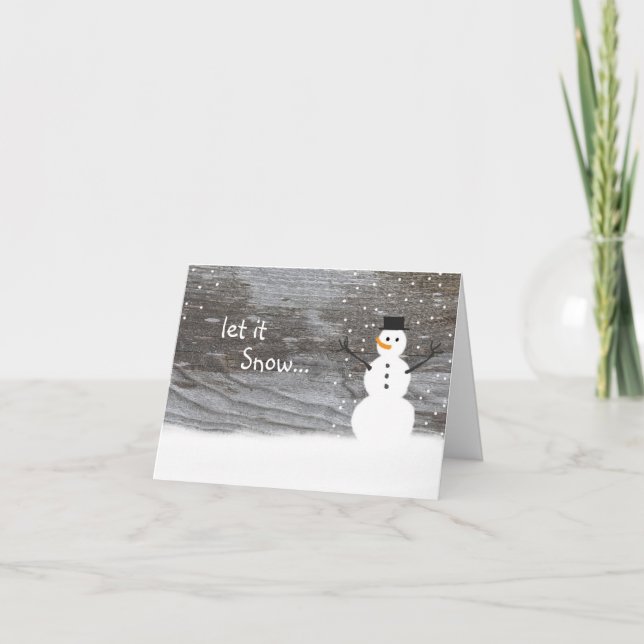 Carte de vœux de Noël "Qu'il neige" (Devant)