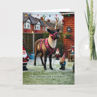 Carte de voeux de Noël Reindeer perdu 2024