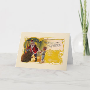 Carte de voeux de Noël Retro Whimsical