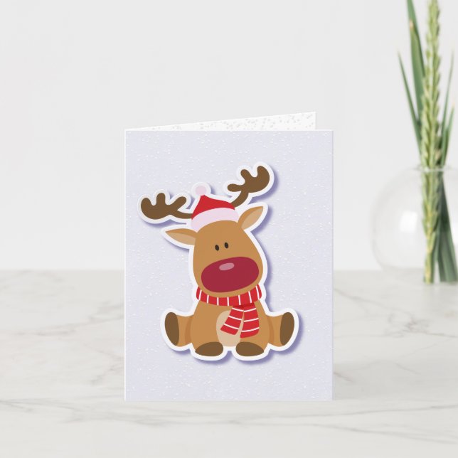 Carte de voeux de Noël Rudolph (Devant)