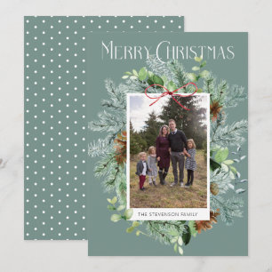 Carte de voeux de Noël Rustique Photo