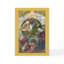 Carte de voeux de Noël "Scène de la Nativité"