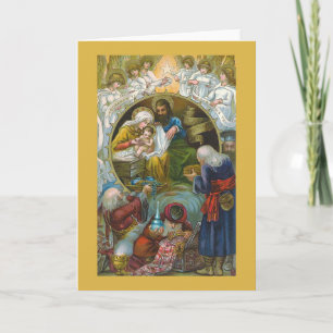 Carte de voeux de Noël "Scène de la Nativité"