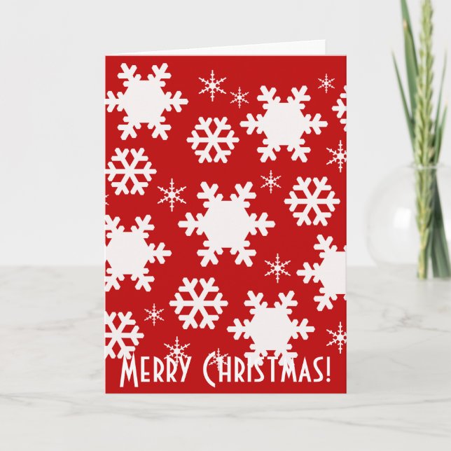 Carte de voeux de Noël Snowflakes ! (Devant)
