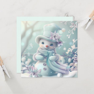 Carte de voeux de Noël Snowman