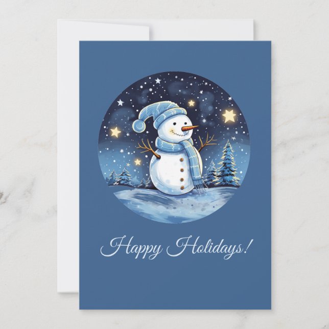Carte de voeux de Noël Snowman (Devant)