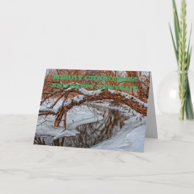 Carte de voeux de Noël Snowy Creek (Devant)